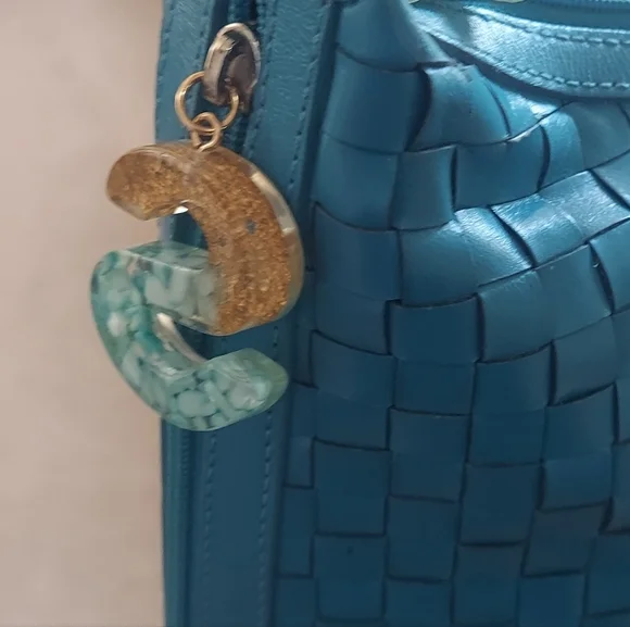 Sharif Luxury Blue Woven Leather Hobo Bag - Picture 8 of 9